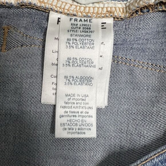 FRAME Le High Skinny Stretch Jeans Sz 27 Mid Rise in Stanmore Blue - Picture 9 of 10
